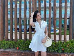 VESTIDO CURTO - off-white