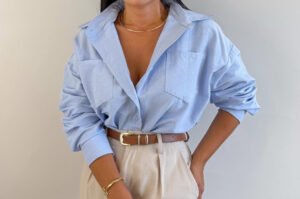 CAMISA SOCIAL AZUL BEBÊ 