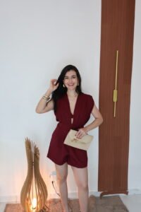 MACAQUINHO PREGAS + TOP -vinho