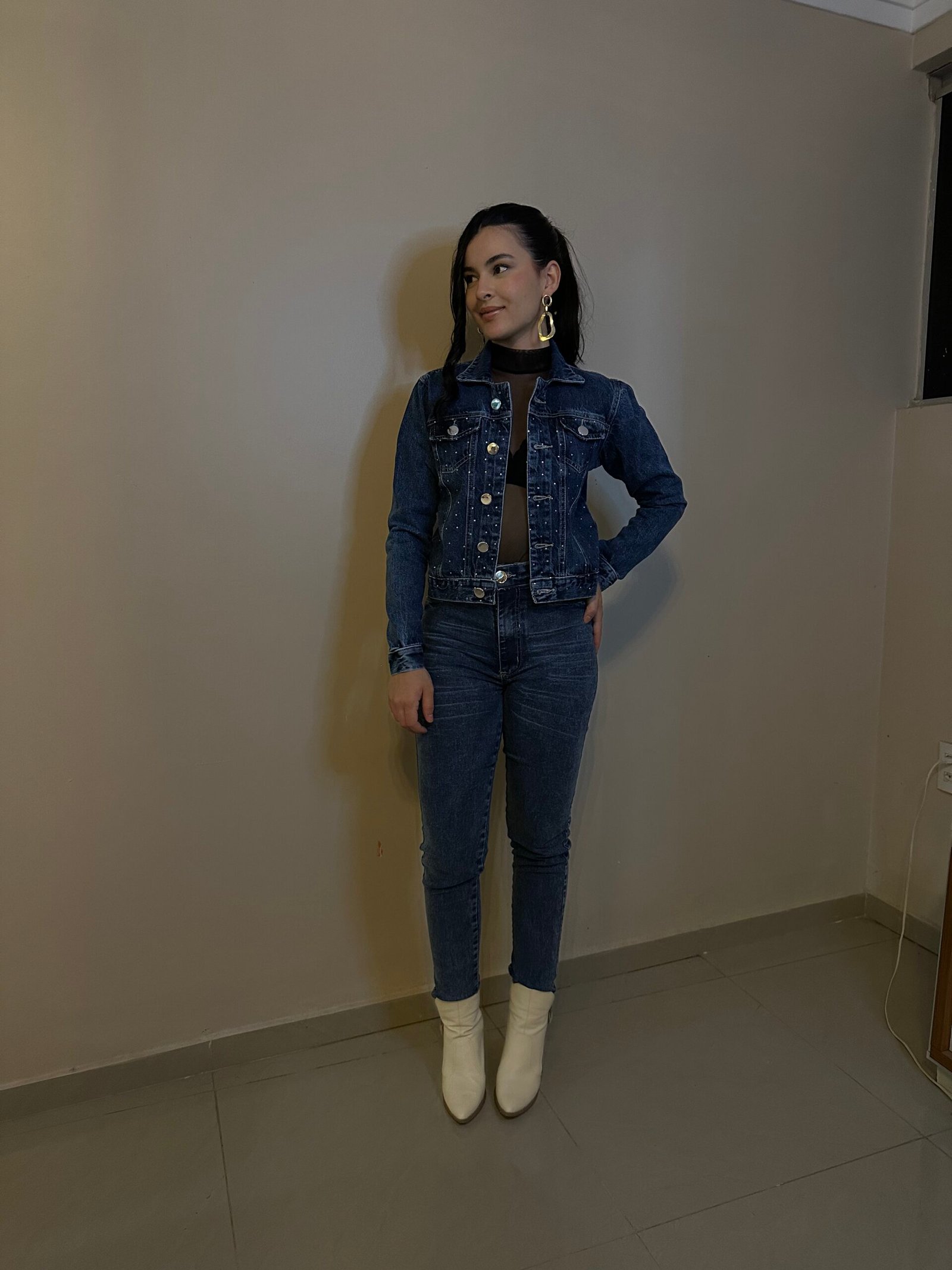 Jaqueta Jeans -brilhos