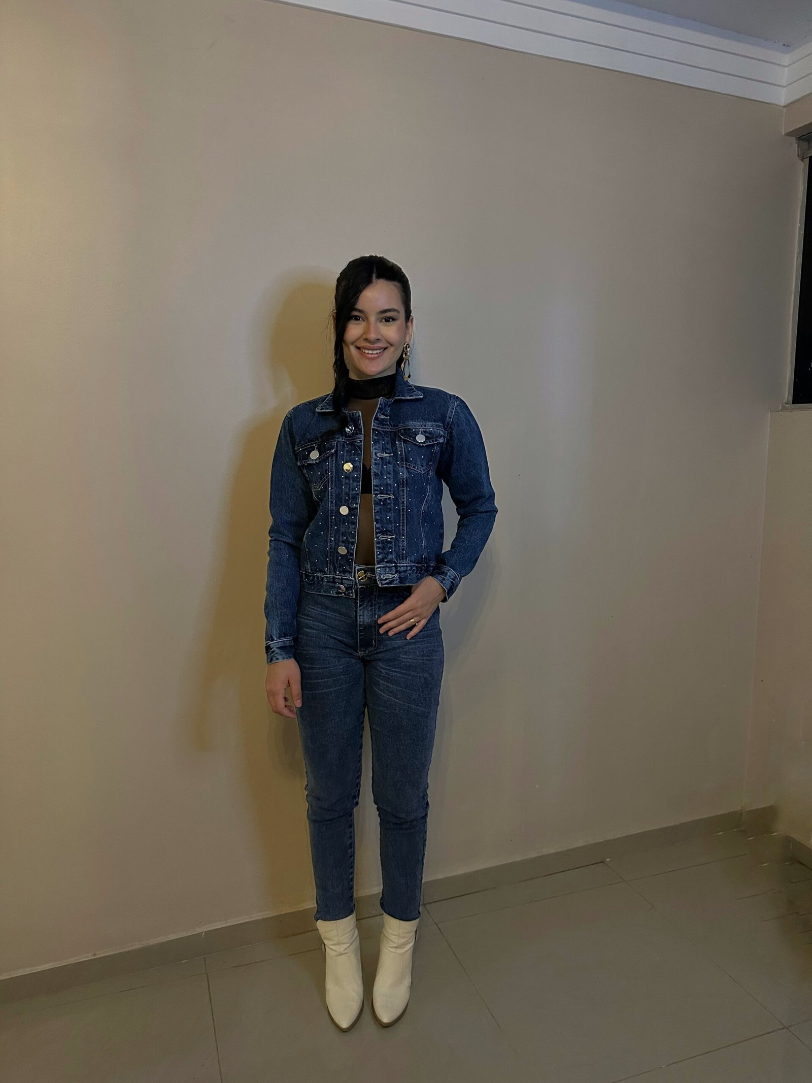 Jaqueta Jeans -brilhos