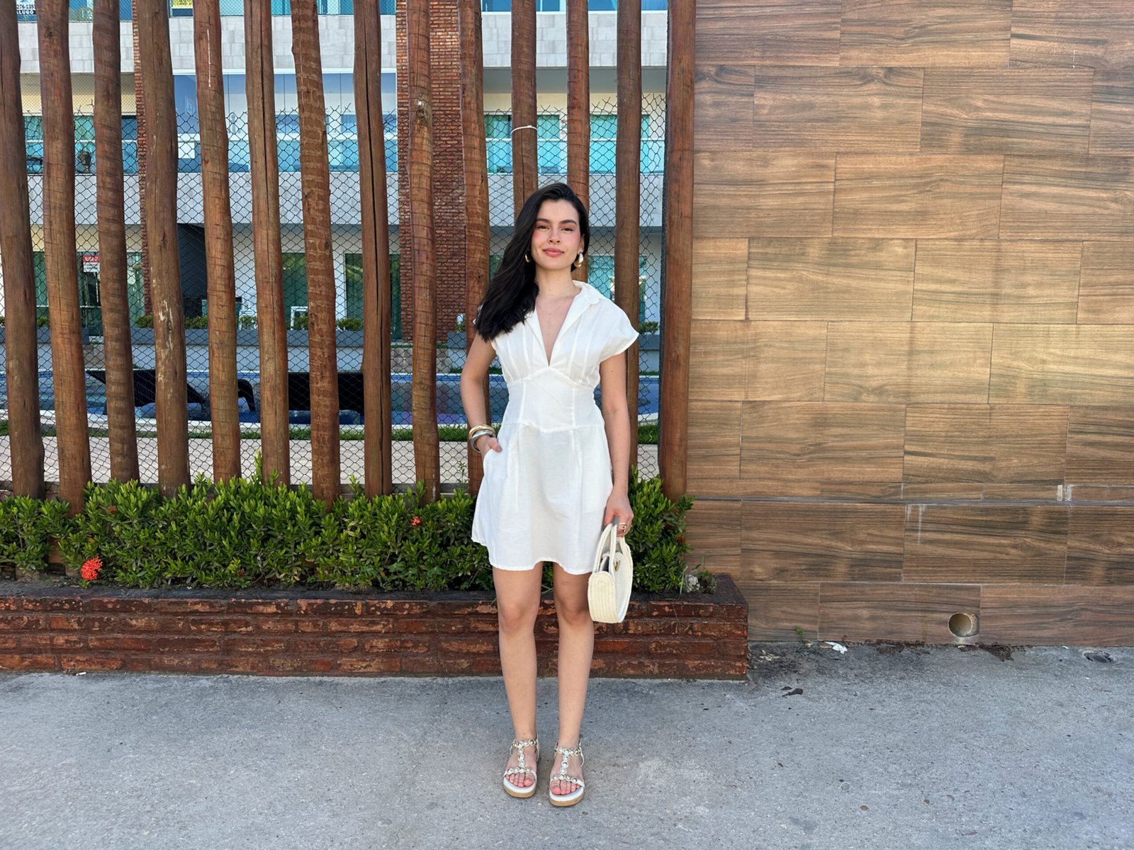 VESTIDO CURTO - off-white