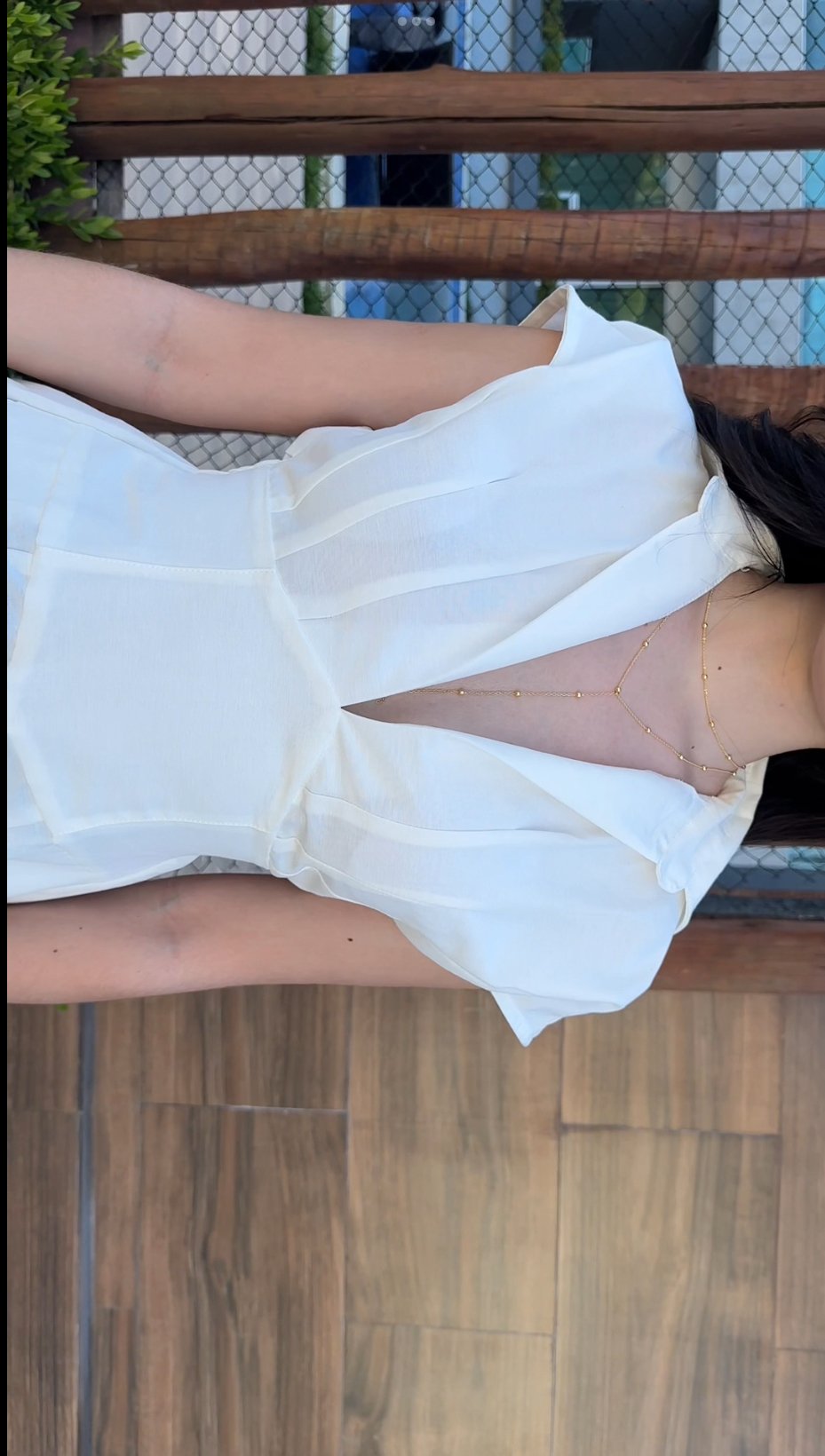 VESTIDO CURTO - off-white