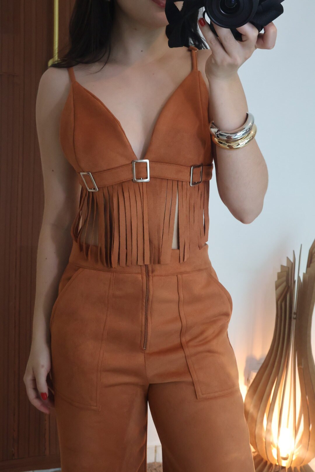 CALÇA SUEDE -CARAMELO - Imagem 3